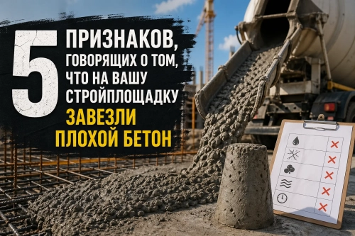 5 признаков, говорящих о том, что на вашу стройплощадку завезли плохой бетон